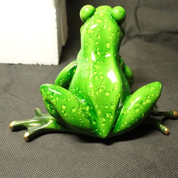 Ceramic Green Frog NIB - Picture 4 of 7